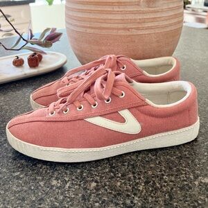 Tretorn Dusty Rose Canvas Sneakers with White Details